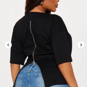 Fashion Nova Jayden Fitted T-Shirt - Black